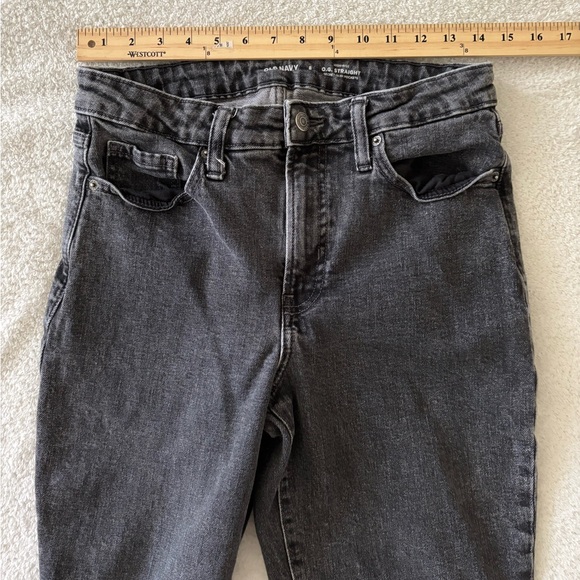 Old Navy Straight High-Rise Wash Black Women’s Jeans Size 8 - Picture 7 of 12